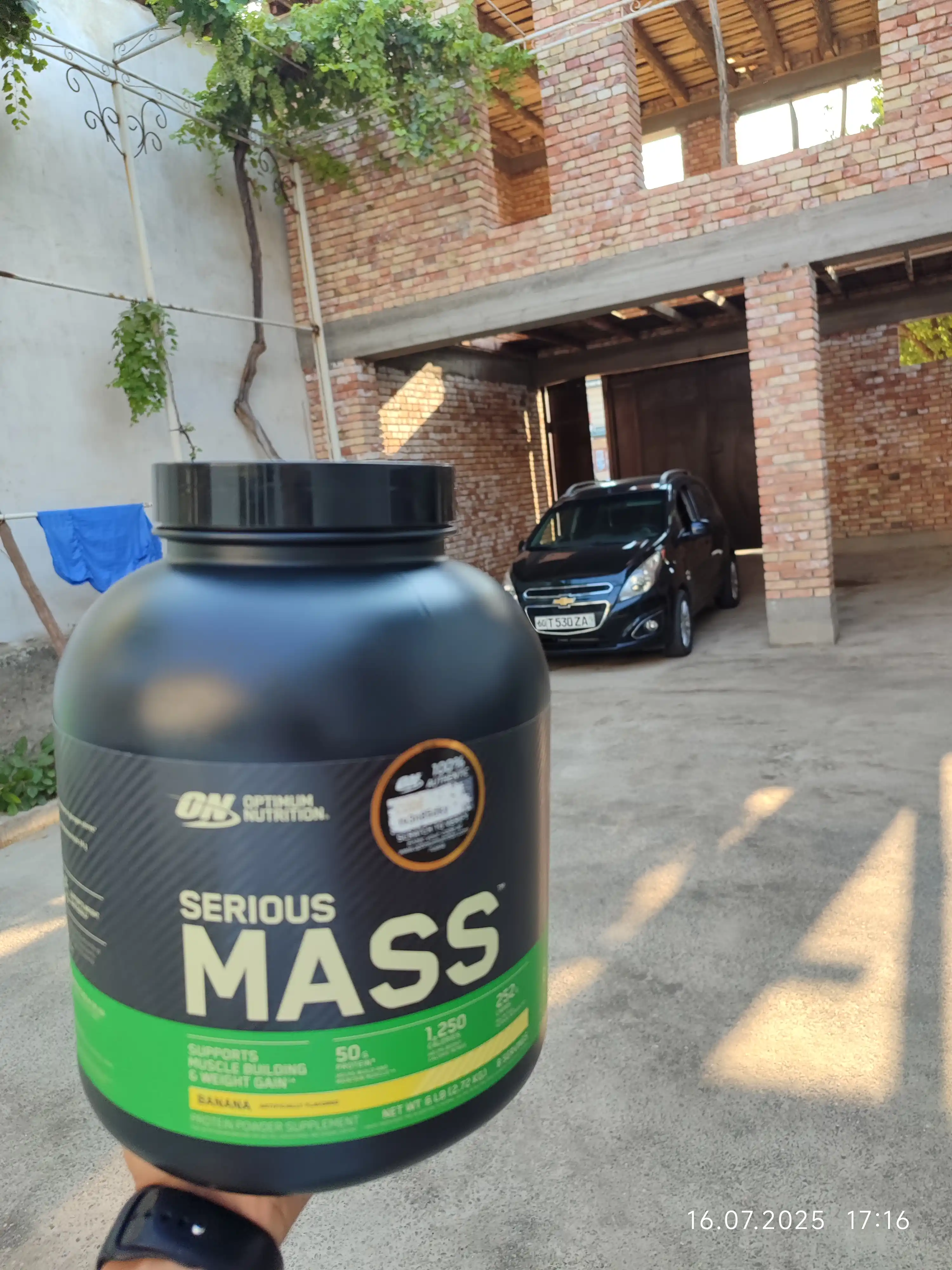 Geyner USA Optimum Nutrition Serious Mass, 2,72 kg vazn uchun, creatin va glutamin blan