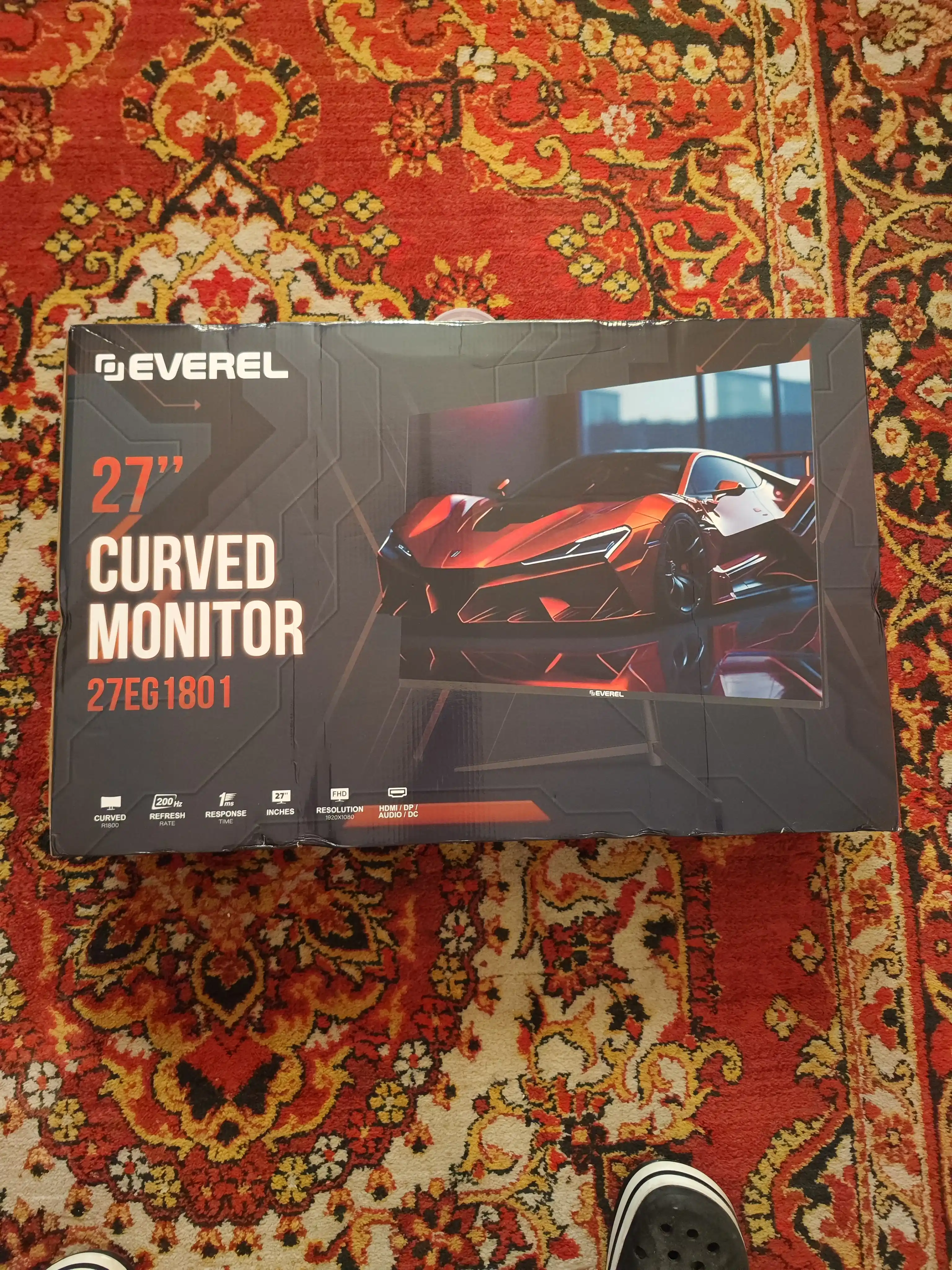 EVEREL 27EG300 o‘yin monitori, 27 dyuym, egilgan, VA paneli,300Gs, (HDMI+Audio+DC), 1 MS