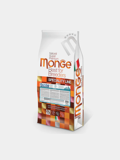 Сухой корм с лососем и тунцом MONGE для собак всех пород, гипоаллергенный, 15 кг