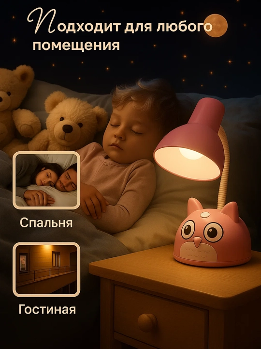 Детский ночник в форме совы, высотой 27 см, удобная и излучает приятный свет