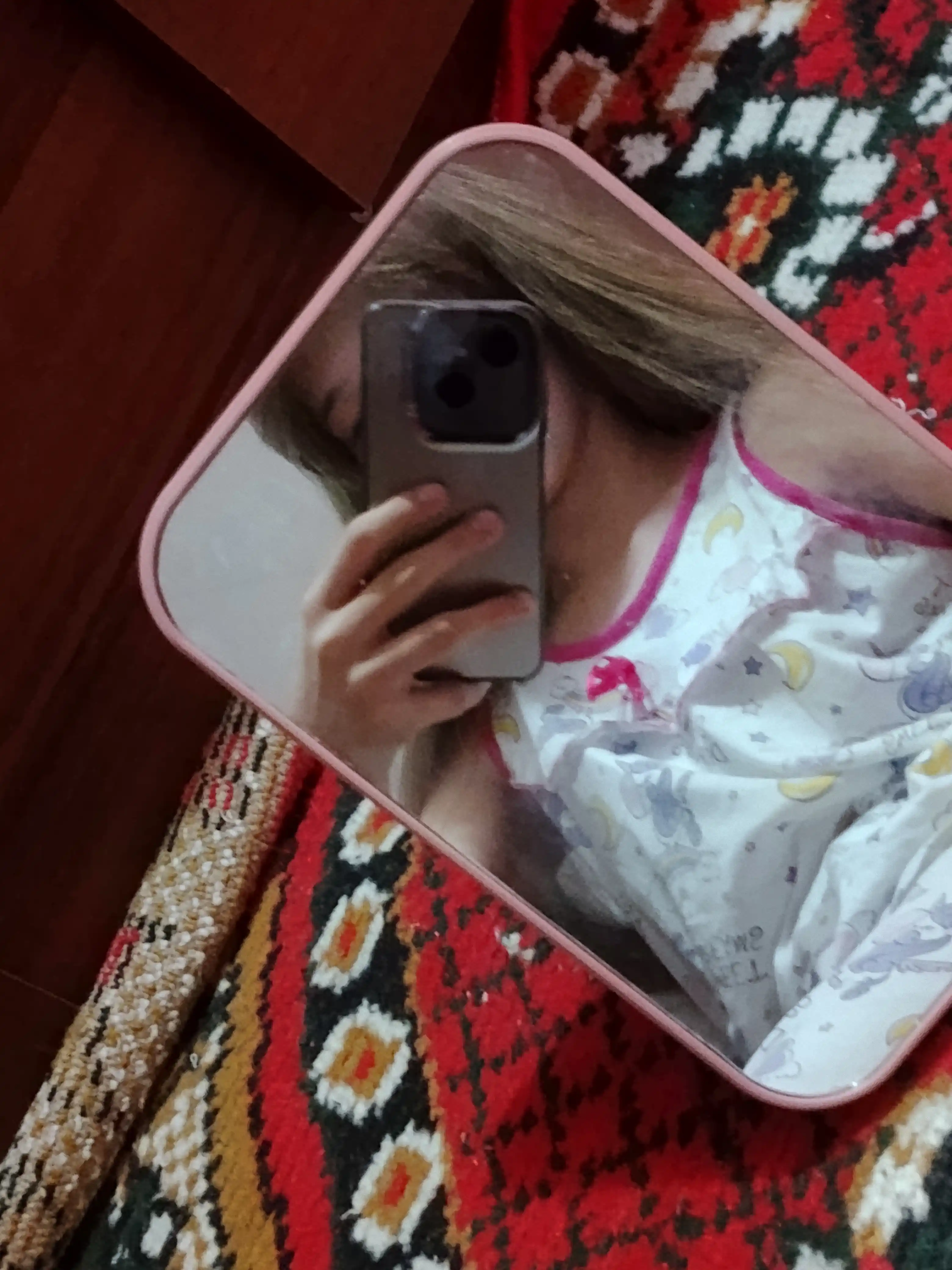 Зеркало для макияжа, классическое, круглое, складное