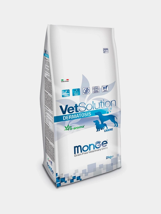 MONGE V.S IT Quruq Dermatoz Teri kasalligi bilan og‘rigan itlar uchun parhez, 2 kg