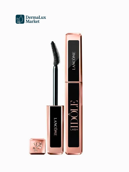 Professional maskara, hajm beruvchi, qora rangli super tus, Egilgan chotka - Lancôme Lash Idôle