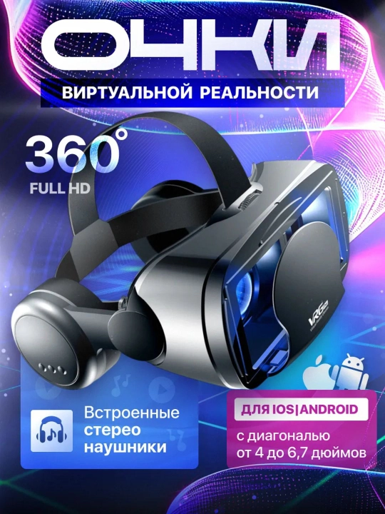 Очки виртуальной реальности VRG Pro с геймпадом и пультом - 