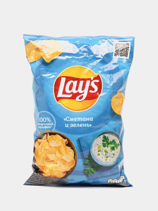 Чипсы картофельные Lay's сметана и зелень, 140 гр - 