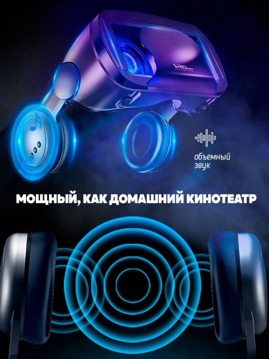 Очки виртуальной реальности VRG Pro с геймпадом и пультом
