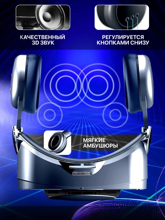 Очки виртуальной реальности VRG Pro с геймпадом и пультом