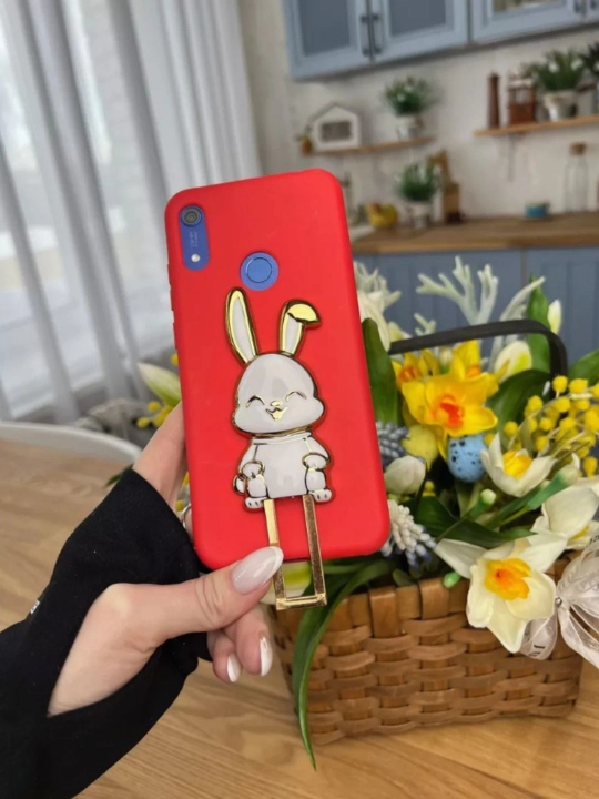 Quyonchalik telefon ushlagichi, oyna bilan pop kengashi