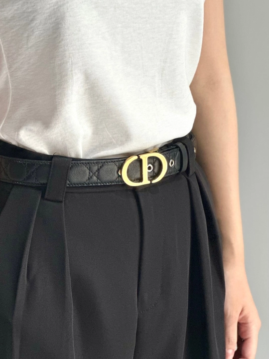 Dior uslubidagi ayollar uchun lyuks charm belbog‘ - 