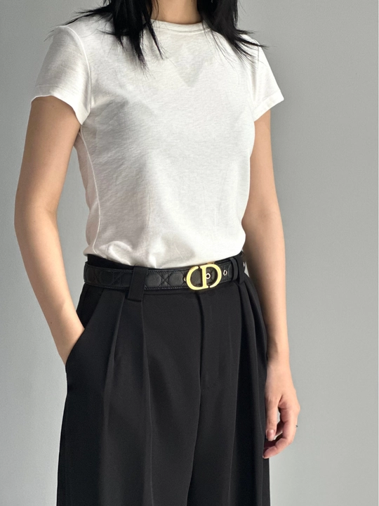Dior uslubidagi ayollar uchun lyuks charm belbog‘