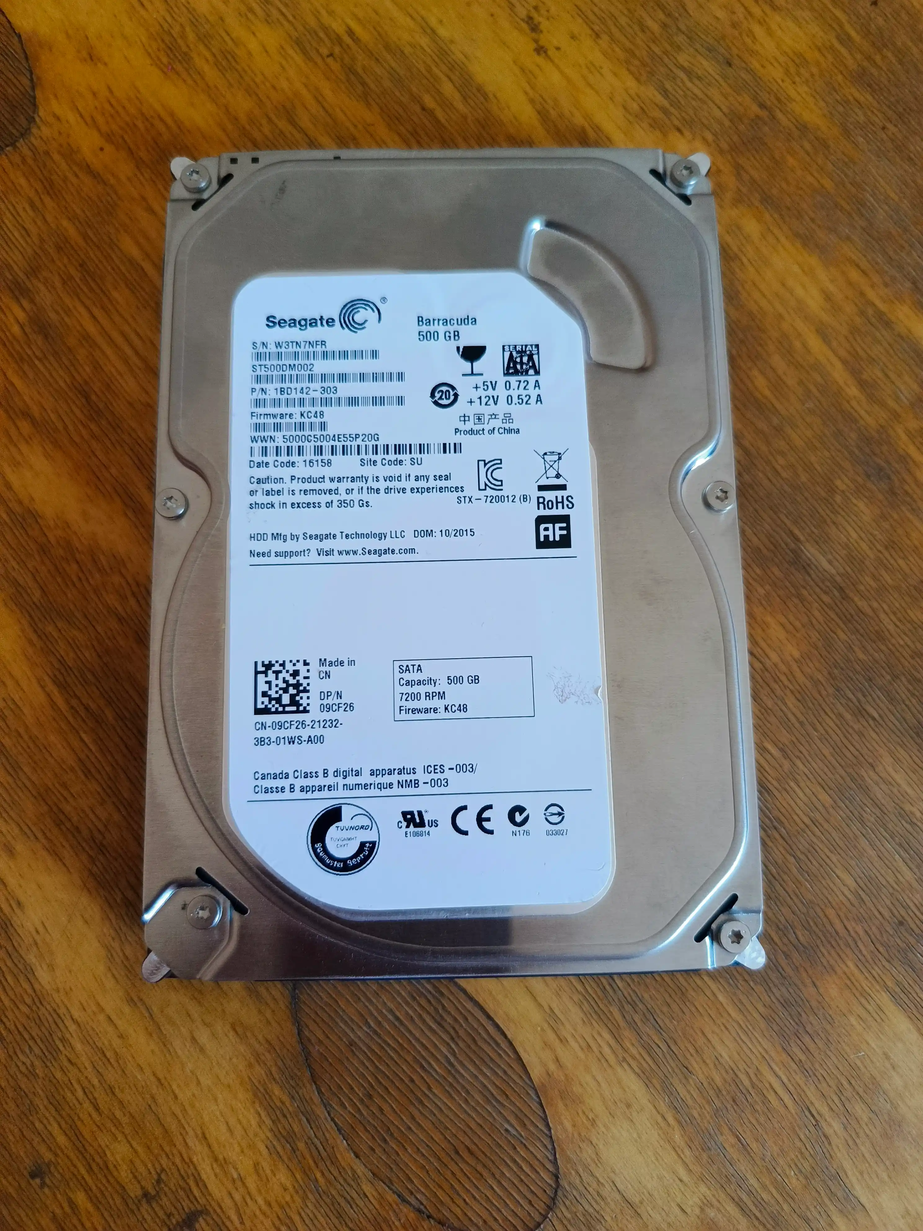 Жесткий диск HDD 500 ГБ 1 ТБ 2 ТБ 3'5 SATA 6 Гб/с, 5400/7200 rpm для ПК компьютера