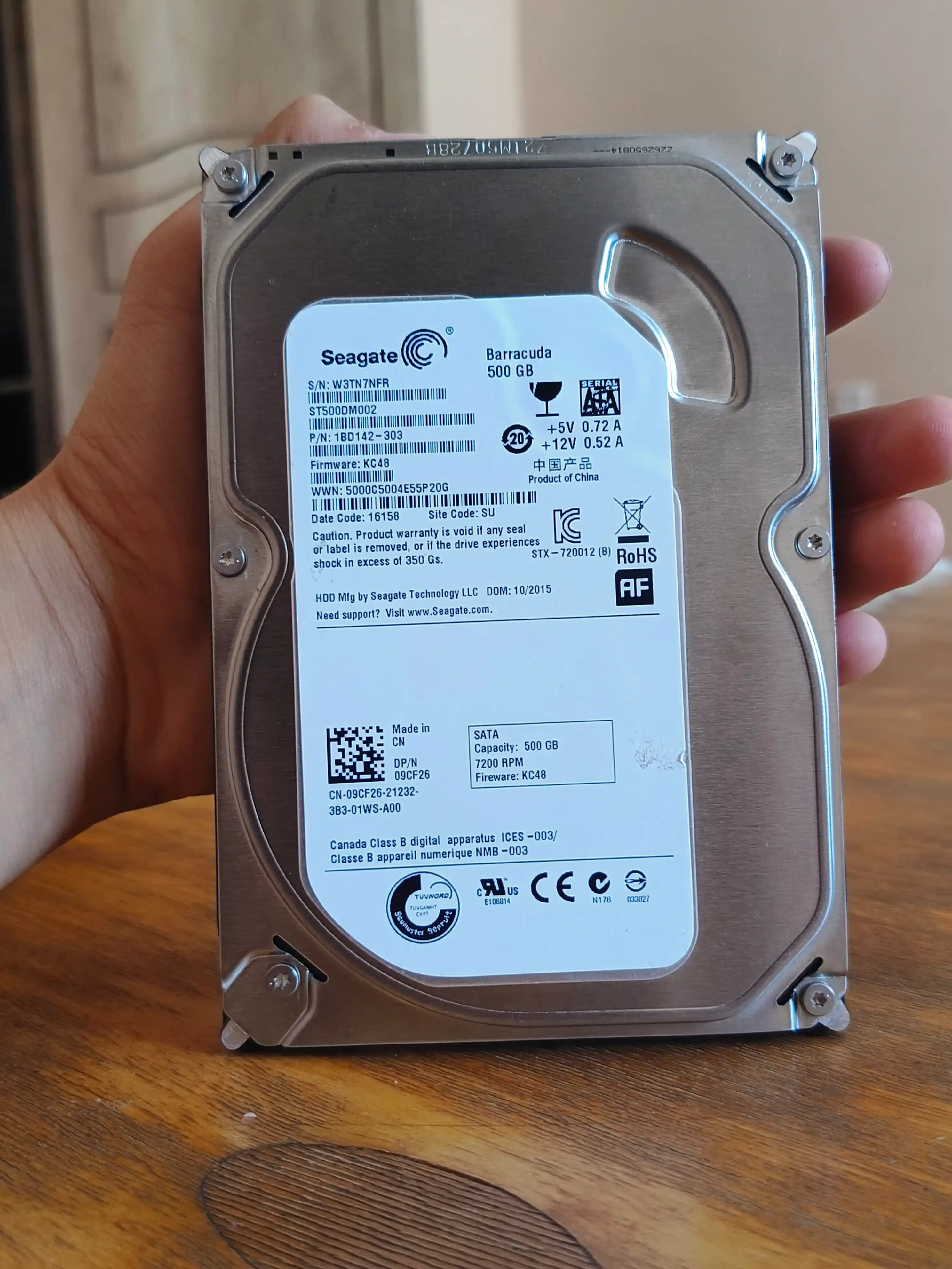 Жесткий диск HDD 500 ГБ 1 ТБ 2 ТБ 3'5 SATA 6 Гб/с, 5400/7200 rpm для ПК компьютера