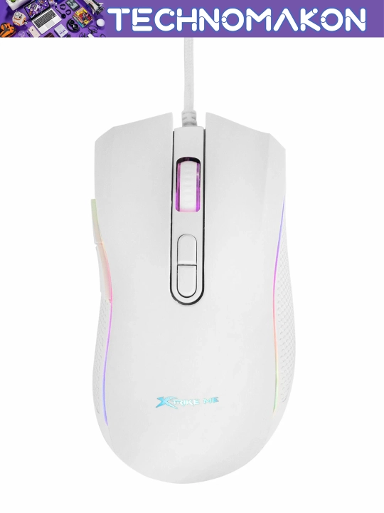 Компьютерная игровая мышь проводная Xrike GM-314 с RGB подсветкой, 7 кнопок, 7200 DPI, USB