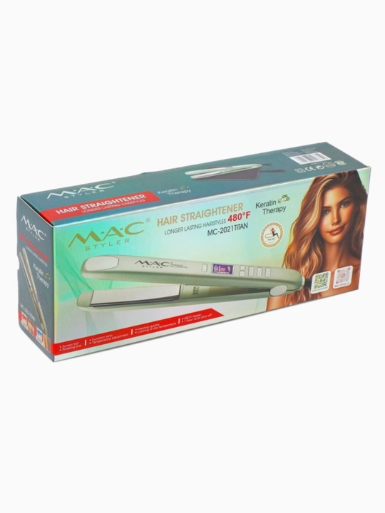 Soch dazmoli MAC Styler, soch tekislagich, titan plastinali, 6 rejim, ayollar uchun
