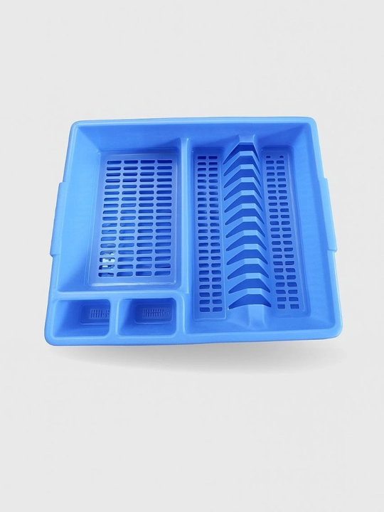 Idish-tovoqlar uchun ko‘p bo‘limli plastik quritgich
