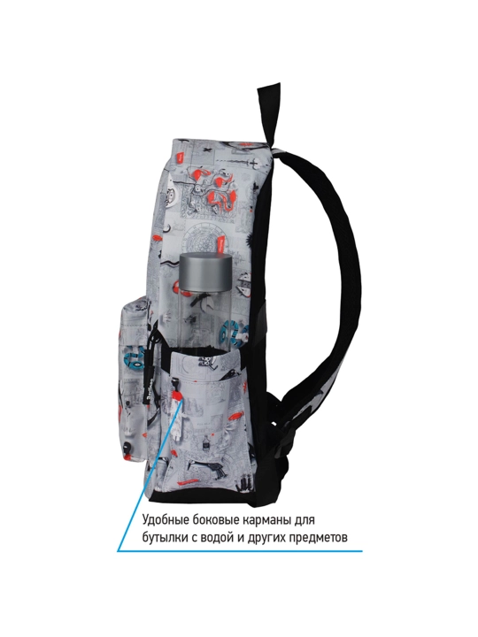 Рюкзак Berlingo Casual "First in Space" 39,5*27*13см, 1 отделение, 3 кармана, RU08142