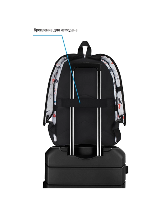 Рюкзак Berlingo Casual "First in Space" 39,5*27*13см, 1 отделение, 3 кармана, RU08142