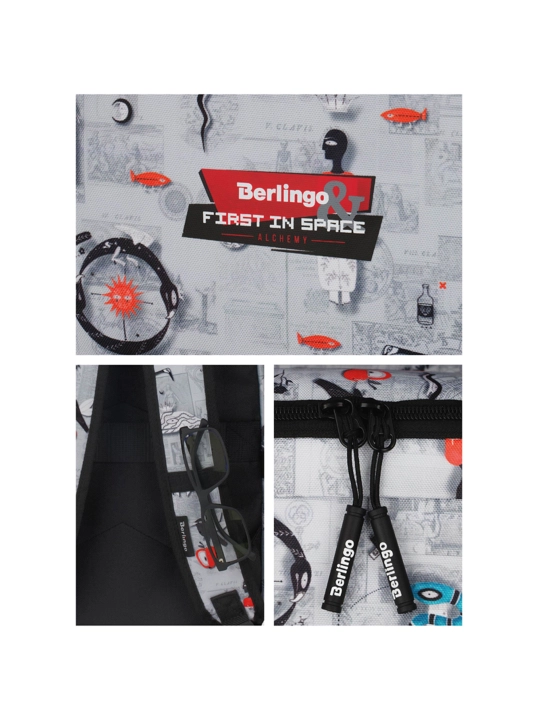Рюкзак Berlingo Casual "First in Space" 39,5*27*13см, 1 отделение, 3 кармана, RU08142