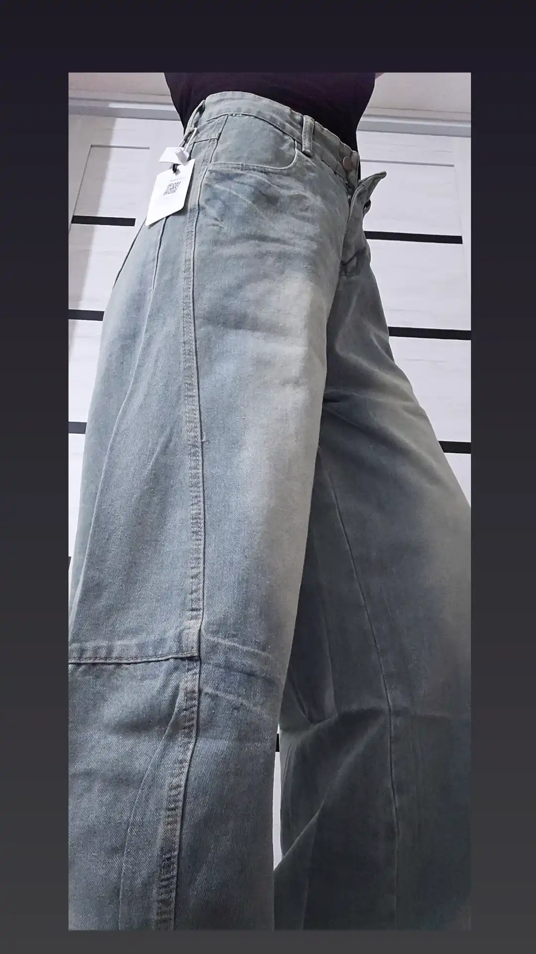 Ayollar uchun keng jinsilar Y2K koreys uslubi — oversize, baggi, baliqcha, baland bel