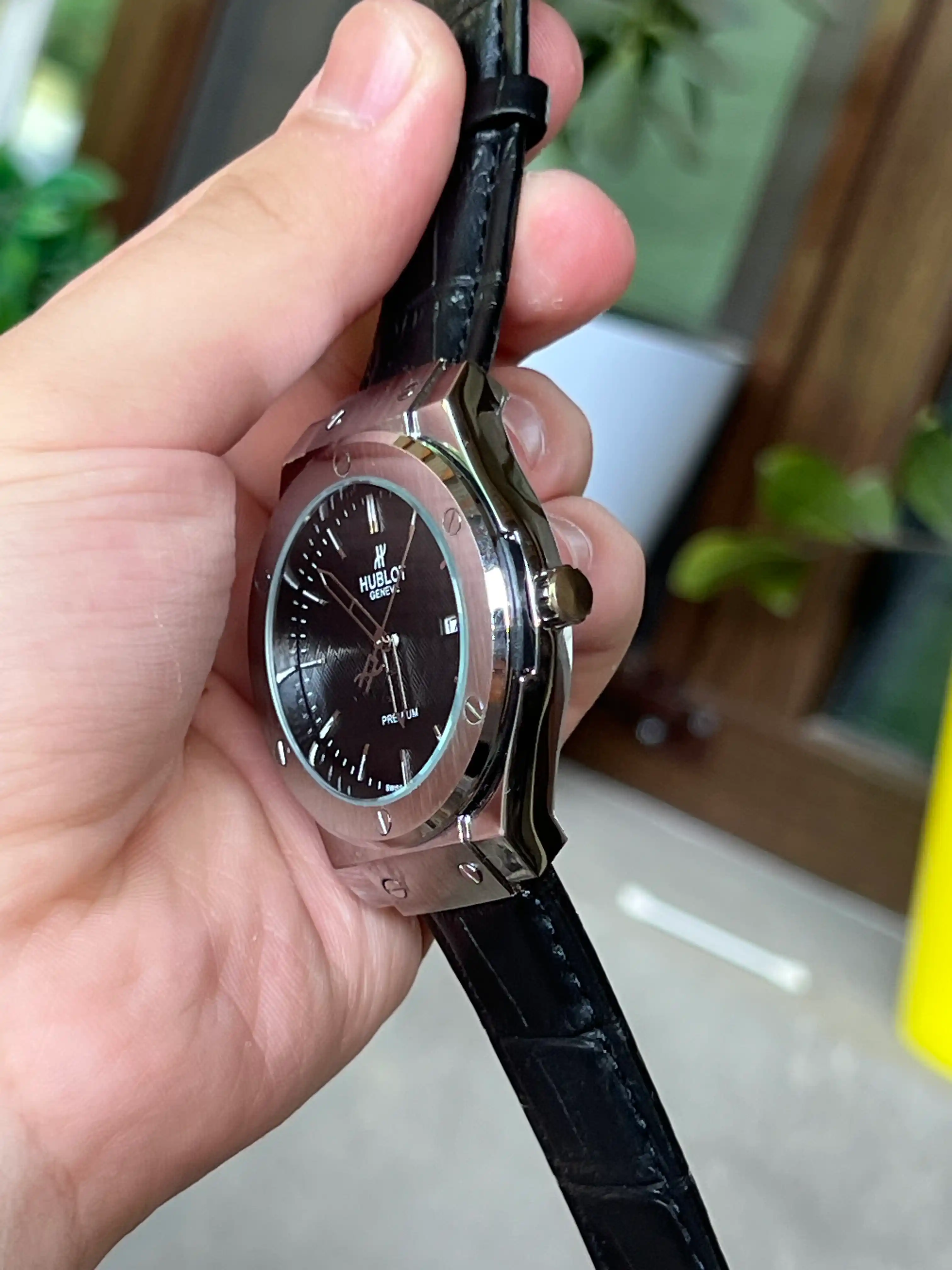 Erkaklar qo'l soati Hublot, har qanday uslubga mos keluvchi universal dizayn, quti bilan