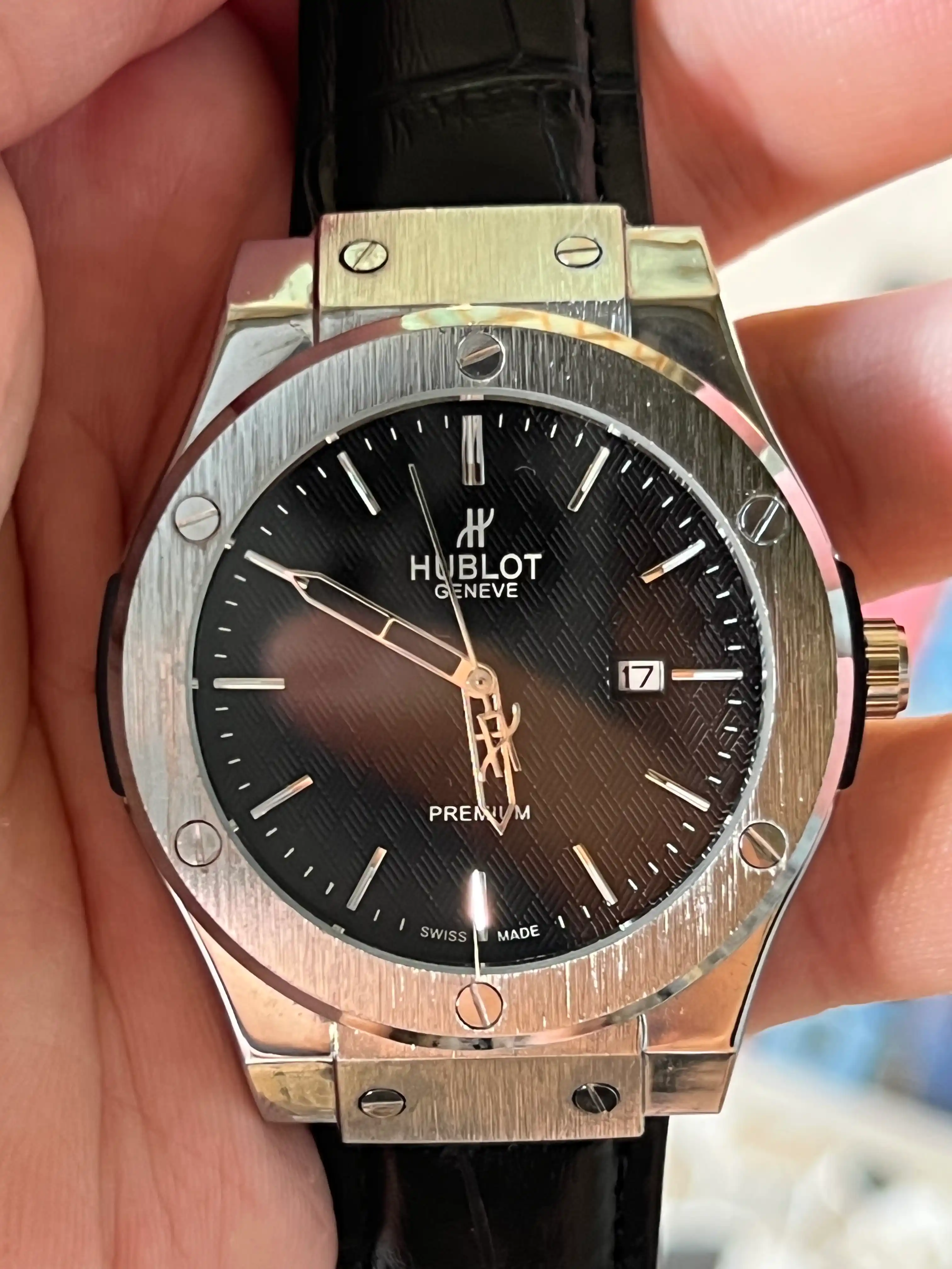 Erkaklar qo'l soati Hublot, har qanday uslubga mos keluvchi universal dizayn, quti bilan