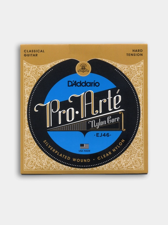 Струны D'Addario для классической гитары,EJ46 Нейлон. Hard Tension PRO ARTE+ 1 медиатр - 