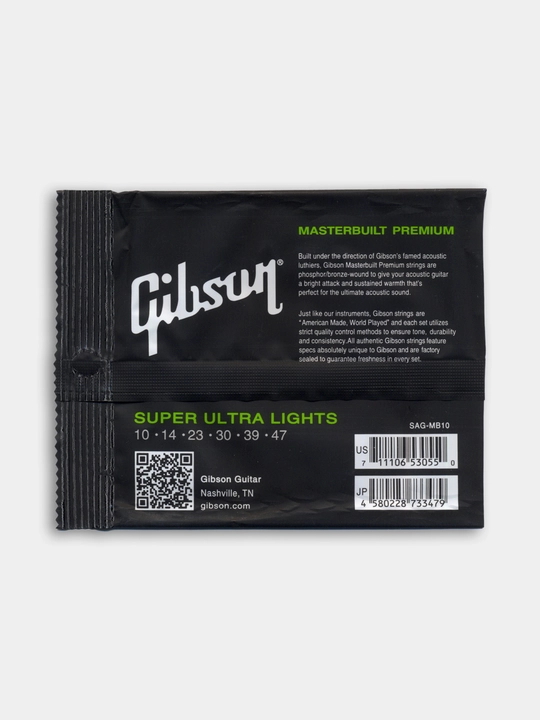 Akustik gitara uchun GIBSON 10-47 torlari, MASTERBUILT PREMIUM, 1 mediatr