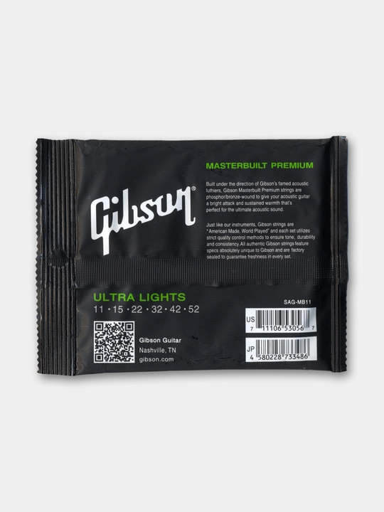 Akustik gitara uchun GIBSON 11-52 torlari, MASTERBUILT PREMIUM, 1 mediatr