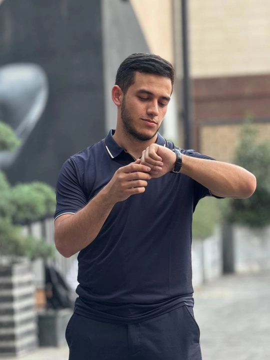 Erkaklar uchun italanski fason finka, kalta yengli,polo finka oq RIVA