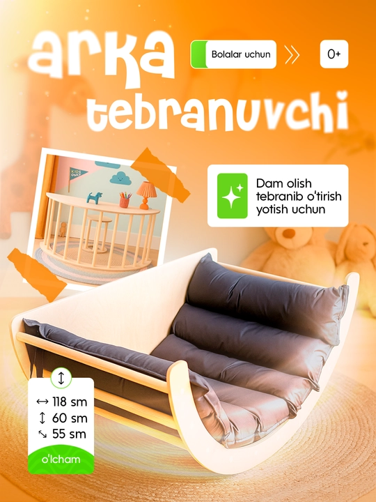 Bolalar mebeli, bolalarga kreslo, yotish va uhlash uchun divan, zamonaviy bola mebeli - 