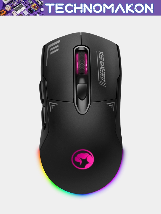 MARVO M803W 2.4G/Type-C o‘yin sichqonchasi, 800-4800dpi, simsiz RGB yoritish