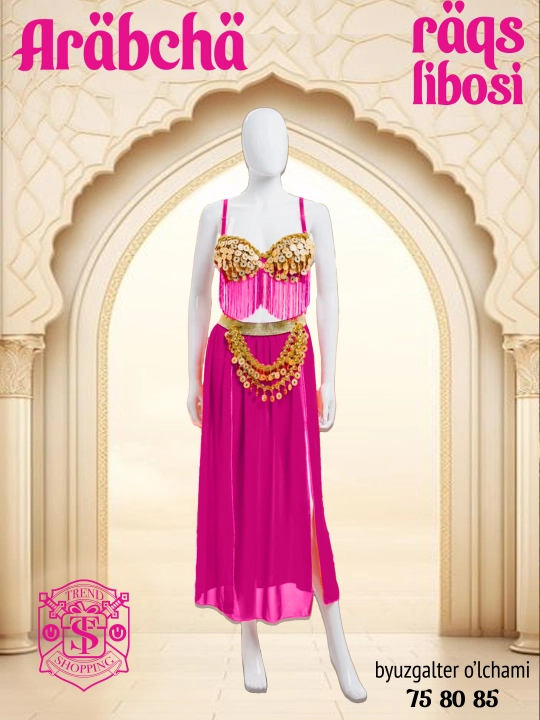 Push-up byustgalterli arabcha raqs kostyumi, ayollar karnaval kostyumi - 