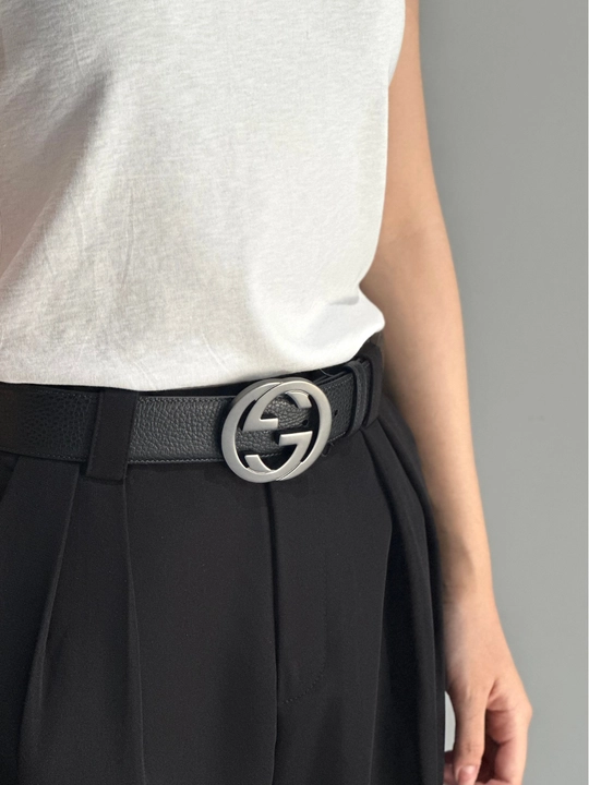 Ayollar uchun keng charm belbog'i – 125 × 4 sm, metall tokchali - 