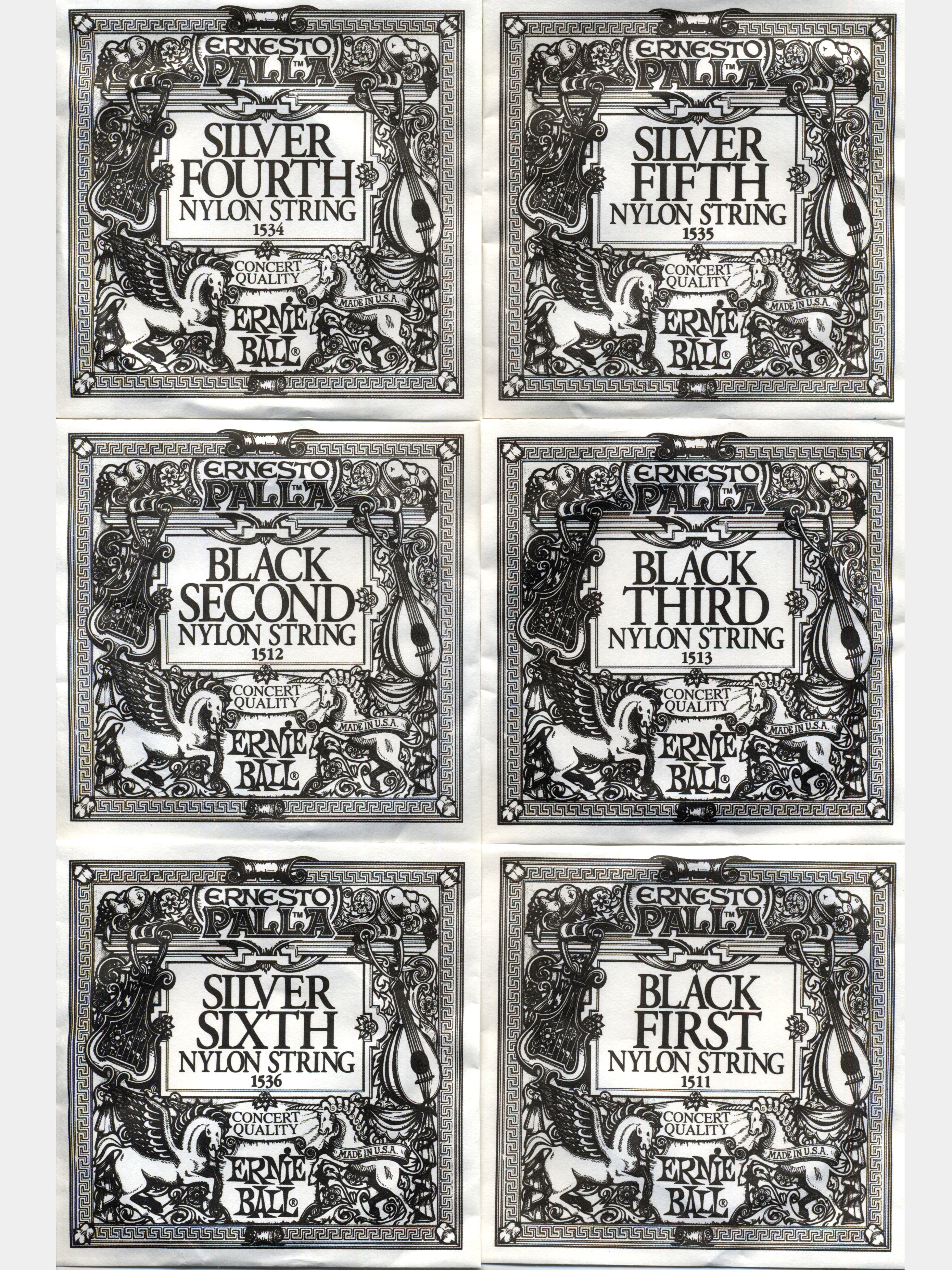 Струны Ernie Ball 2406 для классической гитары, чёрный нейлон-серый металлик +1 медиатр
