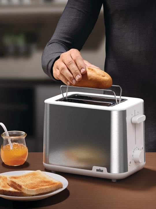 Тостер Braun HT1510WH PurShine 2 тоста 900 Вт 8 уровней поджаривания