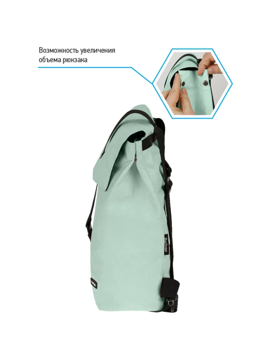 Рюкзак Berlingo Trends "Eco mint" 36*28,5*13см, 1 отделение, тайвек, RU08104