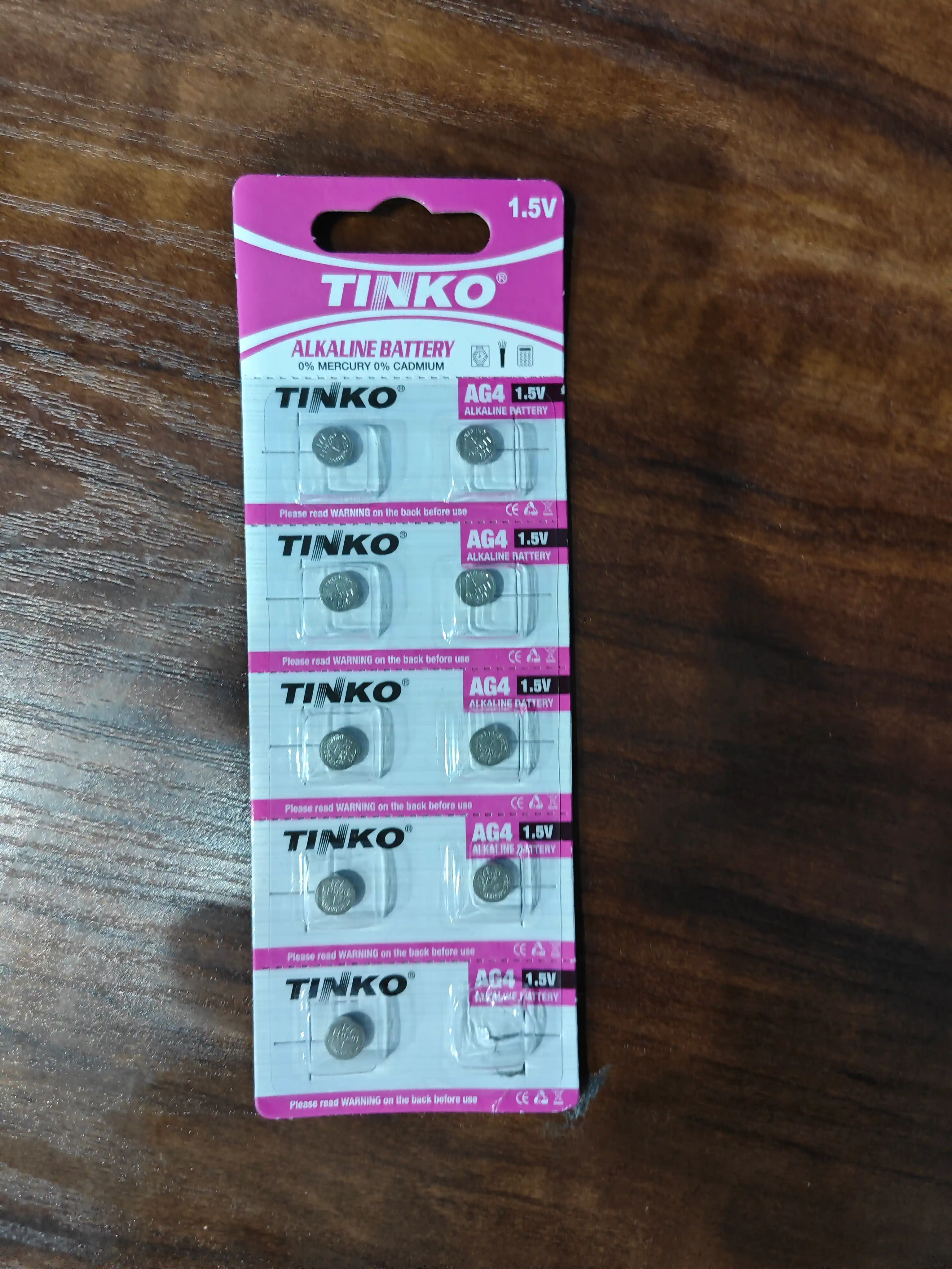 Tugmali batareya markasi Tinko AG4 LR626, 177, 1.5v, 10 dona