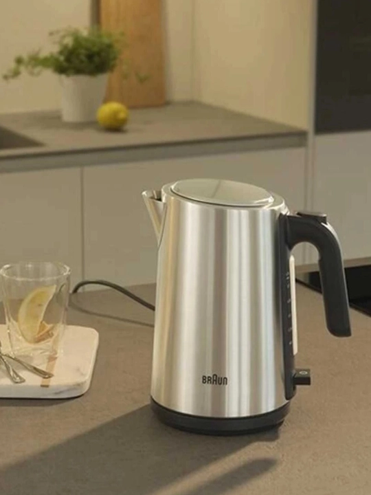 BRAUN WK5200BK 1.7 litrli elektr choynak, po‘lat korpus, avtomatik o‘chirish