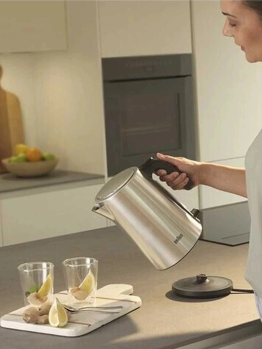 BRAUN WK5200BK 1.7 litrli elektr choynak, po‘lat korpus, avtomatik o‘chirish
