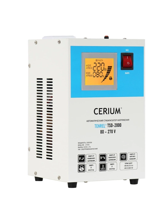 TENREL TSD-2000BA elektromexanik o‘zgaruvchan tok kuchlanish stabilizatori