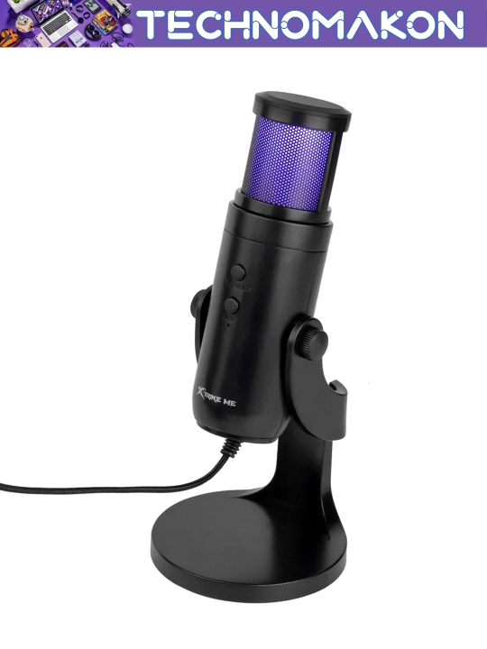 Xtrike Me XMC-03 RGB usb o'yin mikrofoni, mute tugmali va tiniq ovoz, shovqinsiz