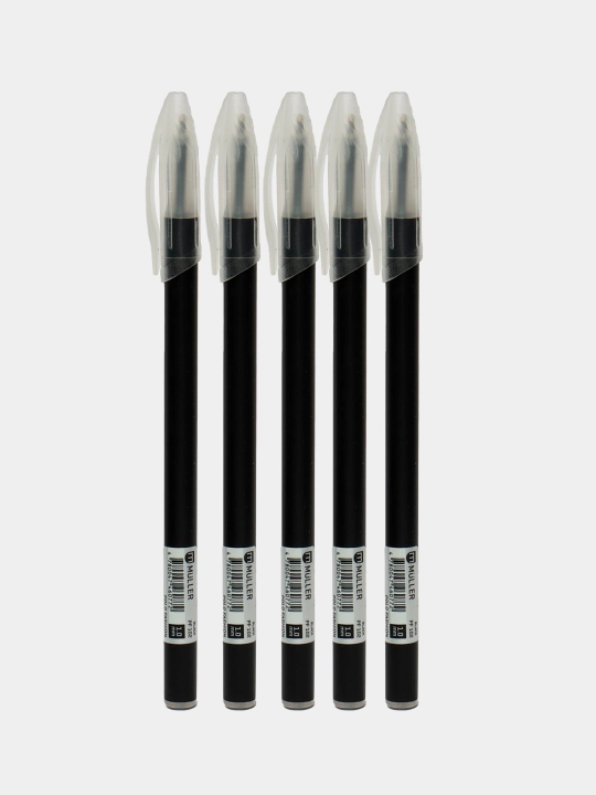 Sharikli ruchka Muller Polo fashion, 1 mm, qora, 5 dona