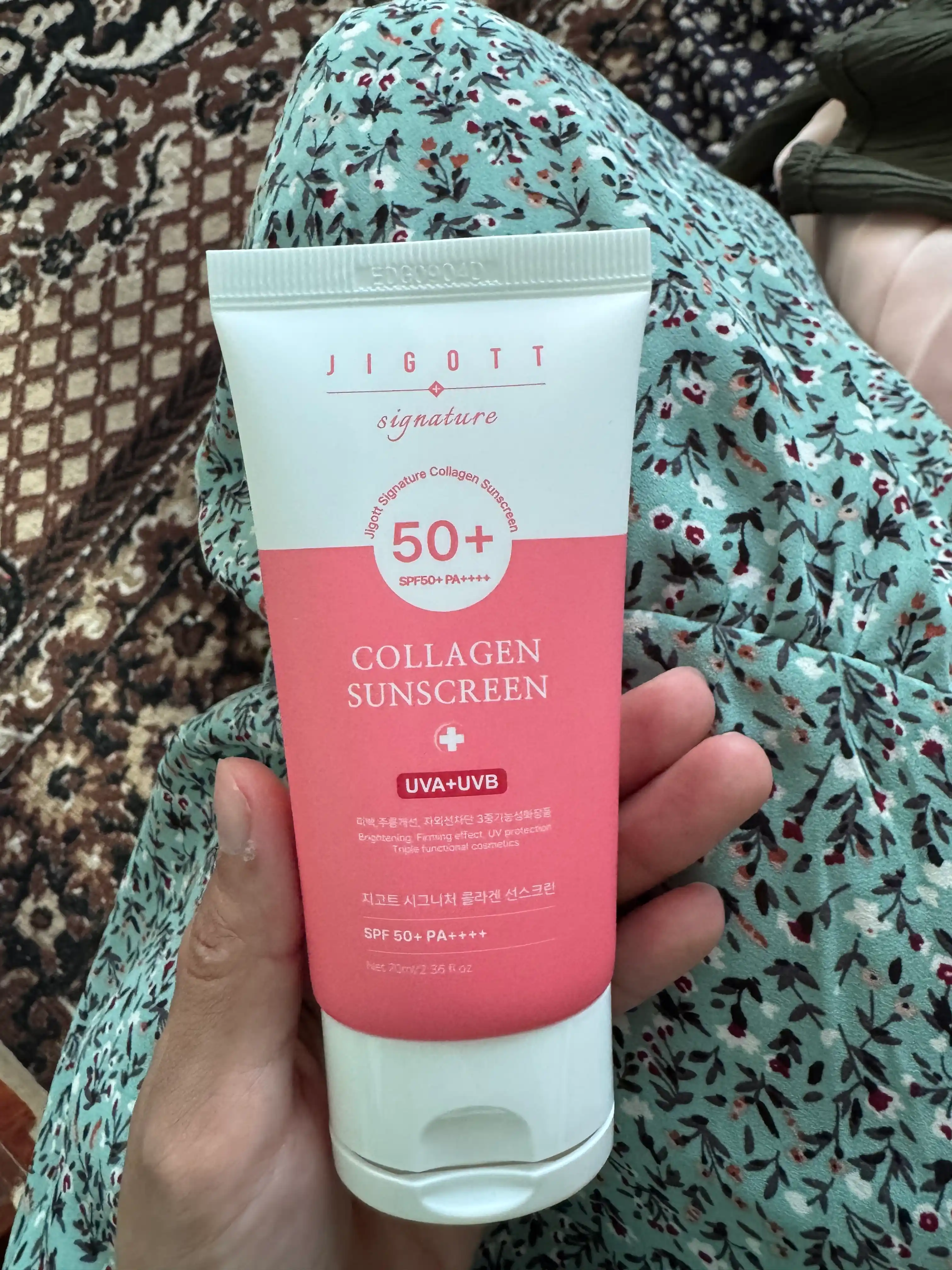 Quyoshdan himoya qiluvchi krem Jigott Collagen, Tea tree sunscreen SPF 50+ PA++++ 70 ml