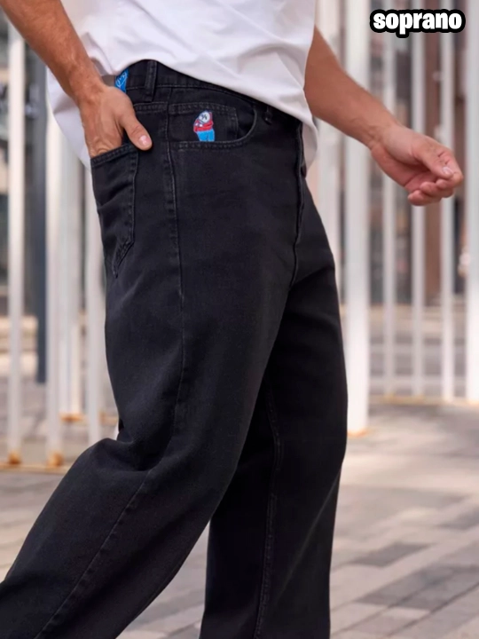 Keng baggi jinsi shimlar Polar Big Boy, erkaklar, ayollar va o‘smirlar uchun, S-XL