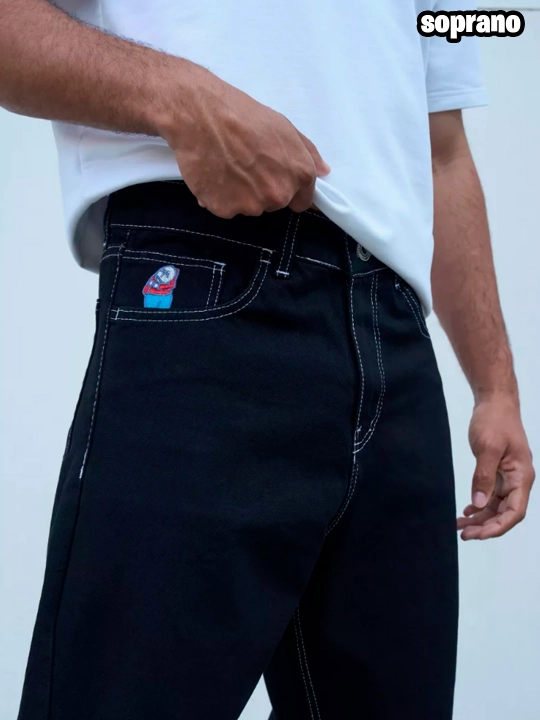 Keng baggi jinsi shimlar Polar Big Boy, erkaklar, ayollar va o‘smirlar uchun, S-XL