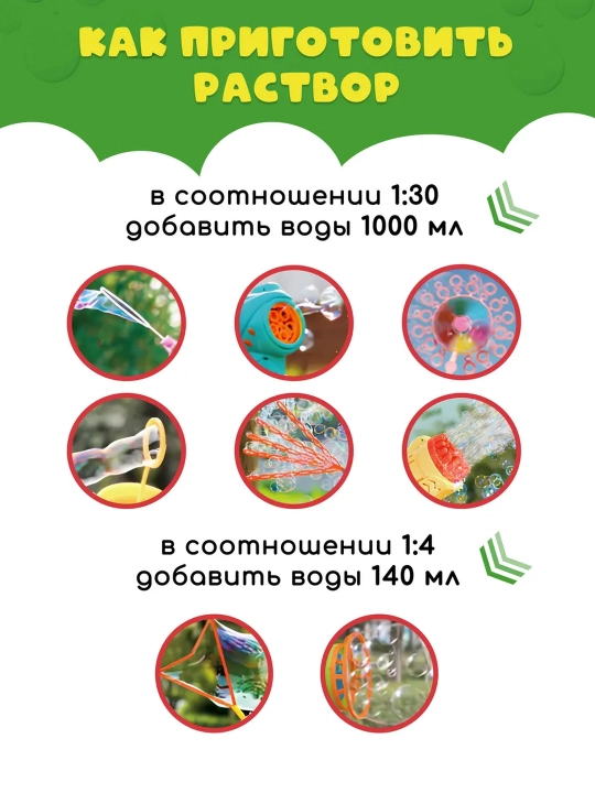 Концентрат раствора для мыльных пузырей — густой раствор для больших и прочных пузырей