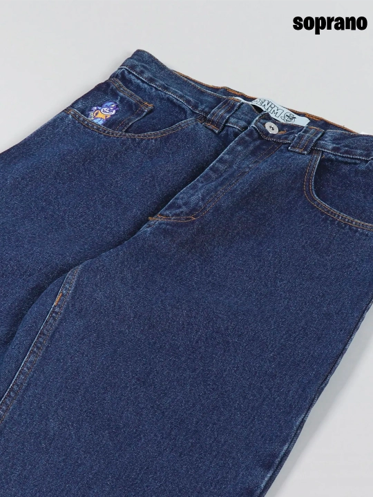 Keng baggi jinsi shimlar Polar 93 Denim, erkaklar, ayollar va o‘smirlar uchun, S–XL Polar