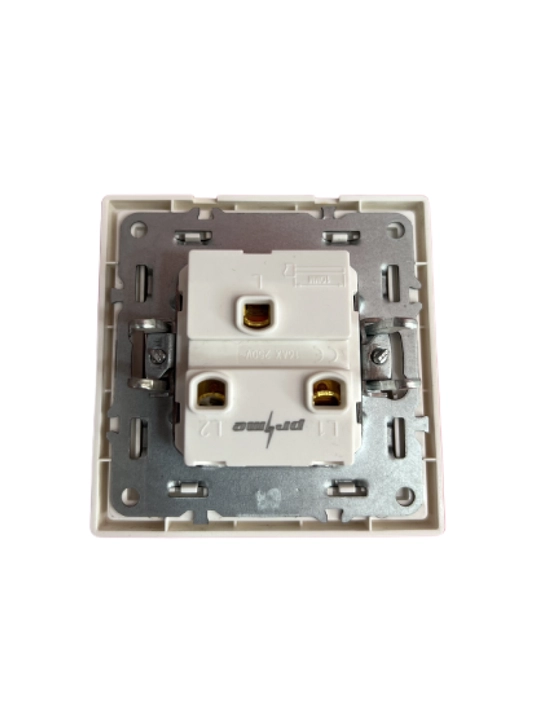 Venus PRIME 2 tugmali qo‘ng‘iroq tugmasi, 10A, oq rang devor uchun qo‘ng‘iroq uchun tugma