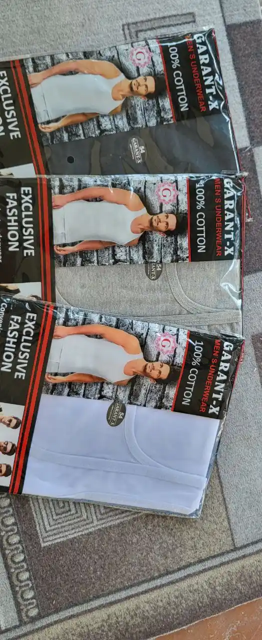 Erkaklar uchun choksiz maykalar, 100% paxta