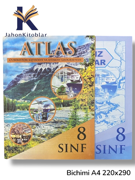 Geografiya atlasi va kontur xarita to’plami 5, 7, 8, 9, 10 sinflar uchun 